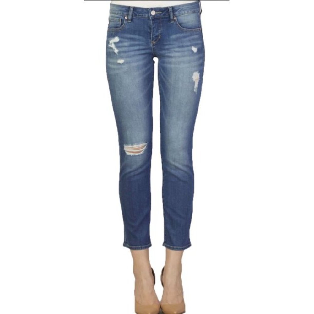 Dear John Liam Straight Distressed Medium Wash Jeans - Size 31